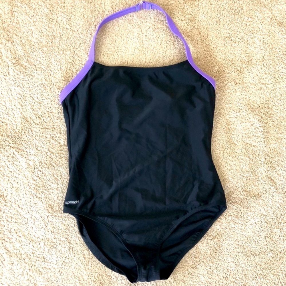 “Speedo” Solid Halter Style One Piece - image 1